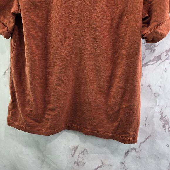 Sanctuary Shirt Womens Small Rust Burnt Orange Tee Knot Twist Boxy Crop - Picture 7 of 11